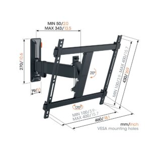 VOGELS TVM 3423 Obrotowy uchwyt do telewizora hotelowego - obrazek 2