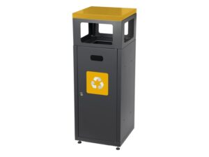 Kosz do segregacji z drzwiczkami i z daszkiem - 90L