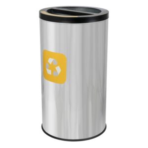 Okrągły kosz do segregacji dwukomorowy - 2x35L