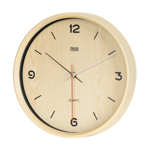 Zegar ścienny 30 cm jasny brąz
