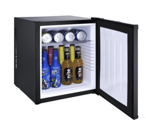 Minibar wolnostojący z możliwością zabudowy 40L czarny z zamknięciem